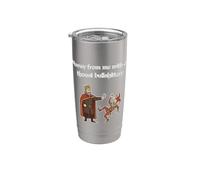 Lontano da me con tutti i thoust Stronzate Giullare medievale Bicchiere termico in acciaio inox doppia parete