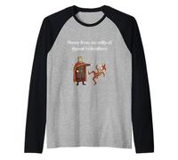 Lontano da Me con Tutti i thoust Stronzate Giullare Medievale Maglia con Maniche Raglan