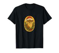 Lontra Che Indossa Un Cappello di Babbo Natale Inverno Vacanze Fauna Selvatica Maglietta
