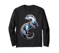 Lontra di Mare Merch Creature Otters Stuff Vintage Sea Otters Maglia a Manica