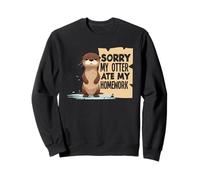 Lontra Mare Cartone Animato Mangiato I Compiti Felpa