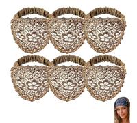 Lonvgrt Set Di 3 Fasce Larghe in Stile Boho-Chic Con Cristalli E Perle, Ideali per Matrimoni, Vacanze E Styling Quotidiano per Le Donne - Accessori per Capelli Di Lusso(Yellow,6pcs)