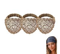 Lonvgrt Set Di 3 Fasce Larghe in Stile Boho-Chic Con Cristalli E Perle, Ideali per Matrimoni, Vacanze E Styling Quotidiano per Le Donne - Accessori per Capelli Di Lusso(Yellow,3pcs)