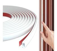 Lonwiner Guarnizione porta finestra isolamento termico e acustico, guarnizione di tenuta in gomma autoadesiva, porta isolante in PVC per isolamento acustico porta (bianco)
