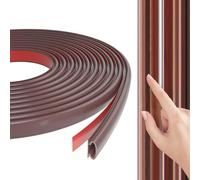 Lonwiner Guarnizione porta finestra isolamento termico e acustico, guarnizione di tenuta in gomma autoadesiva, porta isolante in PVC per isolamento acustico porta (marrone)