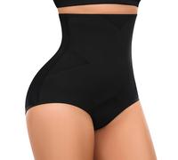 Lonya Pancera Contenitiva Donna Guaina Perizoma Modellante Pancia Piatta Vita Alta Mutande Body Contenitivo Invisibile Shapewear Tanga Nero,XL