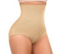 Lonya Pancera Contenitiva Donna Guaina Perizoma Modellante Pancia Piatta Vita Alta Mutande Body Contenitivo Invisibile Shapewear Tanga Beige,XXL