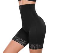 Lonya Shapewear Mutande Contenitive Donna Panciera Knickers in Pizzo a Vita Alta Guaina Body Contenitivo Modellante Body Shaper Nero,XL