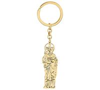 LONYOO Acciaio Inossidabile Gesù Croce Portachiavi Madonna Portachiavi Pasqua Regalo per Donna Ragazza Vergine Maria Charms (Gesù Oro Placcato )