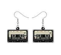 LONYOO Acrilico Nastro a Cassetta Orecchini Dichiarazione Dangle Goccia Gioielli Cuore Vintage Orecchini Regali Donna Ragazze Charms (Nastro a Cassetta 604)