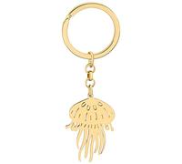 LONYOO Carino Squalo Portachiavi Cavalluccio Marino Tartaruga Portachiavi Medusa Granchio Regali per Donna Ragazze Animali Oceano Charms (Oro Placcato Medusa 042)