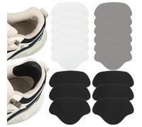 LONZIKP 18 Pezzi Kit Riparazione Sneaker, Patch Autoadesivo per Talloni, Prevenzione Fori Scarpe, per Sneaker, Scarpe in Pelle, Tacchi Alti (6 Nero, 6 Bianco, 6 Grigio)