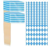 LONZIKP 20 Pezzi Tovaglioli, 100 Stuzzicadenti con Bandiere Decorazioni Bavaresi per Oktoberfest Festa Bavarese Giardino Bar Tendoni Birra (Blu Bianco Bavarese)