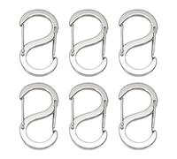 LONZIKP 6 Pezzi Chiusura Collana a Doppia Apertura, Connettore Braccialetto in Acciaio Inossidabile 316, Clip Collana (16mm x 9mm)