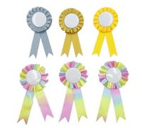 LONZIKP 6 Pezzi Hobby Horse Rosette Vincitore Arcobaleno Archi Accessori per Cavalli Eventi Sportivi Spettacoli di Talenti in Aula Forniture per Feste Fai da Te