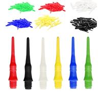 LONZIKP 60 Punte per Freccette in plastica ultrastabili e durevoli, Filettatura 2BA, Freccette (6 Colori)