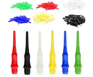LONZIKP 60 Punte per Freccette in plastica ultrastabili e durevoli, Filettatura 2BA, Freccette (6 Colori)
