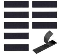 LONZIKP 8 pezzi Feltro Adesivo Extra Forte per Tessuto, Velcro Biadesivo 3M Extra Forte, per Casa, Ufficio, Garage (2x7cm) (Nero)