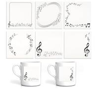 LONZIKP 8 Pezzi Regalo Musicale Note Adesive per Musicisti Insegnanti di Musica Blocchetti con Design di Note Adesive Set per Studenti Ufficio