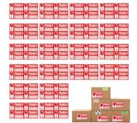 LONZIKP 80 Etichette Adesive 'Fragile', 120 Etichette per Imballaggio 'Maneggiare con Cura', Autoadesive (15 x 9 cm, 9 x 5 cm) (Rosso-Bianco)