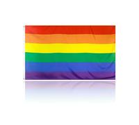 LONZIKP Bandiera Arcobaleno 1 Pezzo, LGBT Gay Pride Pace Resistente per Esterni e Interni, con Occhielli per Manifestazioni e Eventi