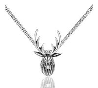 LONZIKP Collana Tradizionale Donna Gioielli Oktoberfest con Ciondolo Cervo Collana Dirndl Argento Antico come Gioiello Tradizionale e Accessorio per Donne