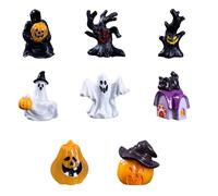 LONZIKP Decorazione per Halloween, 8 pezzi, fai-da-te, widget da scrivania, fantasma, la strega, per interni ed esterni, per feste e disposizioni di Halloween, DIY