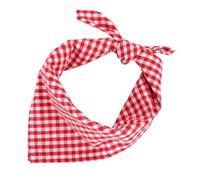 LONZIKP Fazzoletto Tradizionale Edelweiss, a Quadri, Utilizzabile come Foulard, Bandana o Fazzoletto da Polso, per Oktoberfest e Feste Tradizionali (Rosso)