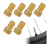 LONZIKP Kit di Accessori, 6 Pezzi, Adattatore per Valvola Francese con Guarnizione, Tubeless in Ottone per Bicicletta, Set Aria Compressa e Pompa a Sfera, Adatto Gonfiaggio di Materassini e Biciclette
