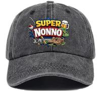 LOOBEAR Cappello Uomo con Visiera, Berretto da Baseball Personalizzato, Super papà/Nonno Regali Divertenti Uomo, Festa del papà, Natale, Compleanno, Regalo Nonno (Nonno)