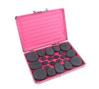 Loobiiny 20 Pezzi Pietra Lavica 60w Scalda Olio Da Massaggio 60℃±10℃ Hot Stone Massage Kit Professionale Scatola Riscaldante Hot Stone Massaggio Caldo Muscolare Pietra Calda