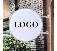Loobiiny 20 pollici LED Light Box LED bifacciale insegna pubblicitaria esterna impermeabile rotonda double face pubblicità luce insegna luminosa insegna luminosa