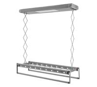 Loobiiny Asciugabiancheria elettrico, estensibile, con illuminazione a LED, fino a 35 kg, telecomando