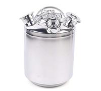 Loobiiny Botte di Pulizia Della Birra 10l Botte Di Pulizia Della Birra in Acciaio Inox Pompa Della Birra Macchina Della Birra Botte Metallo Prenotazione Pulizia A Tre Testine Recipiente Di Pulizia