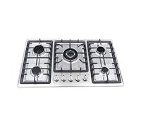 Loobiiny Built in Gas Cooktop 4Burners Stove Gas Hob - Fornello a gas da incasso a 4 fuochi, fornello a gas smaltato nero propano/gas naturale incluso (QG5Z53TCX)