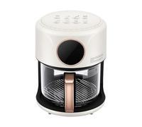 Loobiiny Friggitrice ad aria calda da 4,2 l, con display LCD, vetro finestra, 1200 W, 80 - 200 °C, 0 - 60 minuti, per cucinare senza grassi