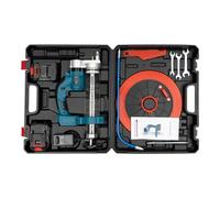 Loobiiny Ingrassatore A Batteria Kit Pistola Ingrassatore Elettrica con 2 Batterie E Caricatore con Tubo E Tubo Flessibile Adatto per Il Riempimento Dell'Olio di Automobili E Macchine Agricole