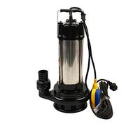 Loobiiny Pompa sommergibile per acqua sporca, 1500 W, in acciaio inox, 36000 l/h, per acque sporche, pompa sommergibile, per feci con galleggiante