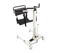 Loobiiny Sollevatore idraulico per pazienti a casa, sedia di trasferimento regolabile, con 2 cuscini, aiuto per il trasferimento del sedile, 120 kg