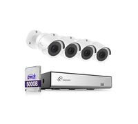 Loocam 8CH 1080P Sistema Di Telecamere CCTV Con Rilevamento AI Di Persone E Veicoli, DVR 5MP H.265+ Con SSD Da 500G E 4 Telecamere Di Sicurezza 2MP Per Interno Ed Esterno, Visione Notturna