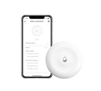 Loocam Zigbee Sensore di Acqua Wireless, Richiede un Hub/Gateway Loocam, Rilevatore di Perdite d'acqua per Allarme Domestico, Controllo App Smart Home, Gamma per Cucine, Scantinati, Bagni