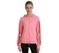 Loodgao Donna Giacca Cappuccio con Chiusura Lampo Completa E Strass Il Recupero della Cuffia Rotatoria Dopo La Chirurgia della Spalla Rosa XL