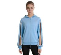 Loodgao Donna Giacca Cappuccio con Chiusura Lampo Completa E Strass Il Recupero della Cuffia Rotatoria Dopo La Chirurgia della Spalla Blu XS