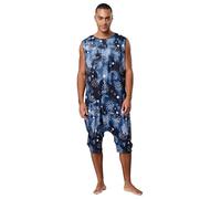 Loodgao Pigiama Senza Maniche per Uomo Body da Camera Abbigliamento Notturno Indumenti per La Notte Luna Tie Dye M