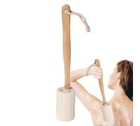 Loofah Back Brush - Natural Bath Brush | Loofah Back Scrubber With Long Wooden Handle, Body Bru-sh For Men and Women, Shower, Spa, Home, Bathroom, Dry Skin