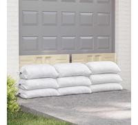 LoogCape 10 sacchi in tessuto bianco, 40 x 60 cm, in polipropilene, resistenti alle intemperie, robusti, impilabili, per stoccaggio industriale, officina, scaffali, contenitori, scatole, sistema
