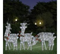LoogCape 6 renne a LED, colore argento, bianco freddo, decorazione natalizia per interni ed esterni, con 180 LED USB, resistenti alle intemperie, durevoli, per giardino, balcone, terrazza, casa