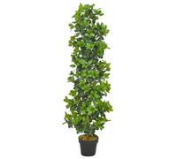 LoogCape Albero di alloro artificiale, 150 cm, con vaso, per soggiorno, balcone, ufficio e giardino, decorazione realistica, non richiede manutenzione, pianta artificiale durevole, ideale come