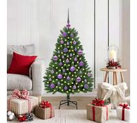LoogCape Albero di Natale artificiale da 120 cm con illuminazione a LED, in PVC e metallo, supporto stabile, facile da montare, decorazione versatile per un'atmosfera festosa in interni ed esterni