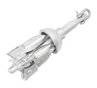 LoogCape Ancoraggio pieghevole argento 0,7 kg in ghisa zincata a caldo con chiusura rapida per barche, kayak, canoa, tavola da paddle, portatile, versatile, durevole, sicuro, adatto per imbarcazioni